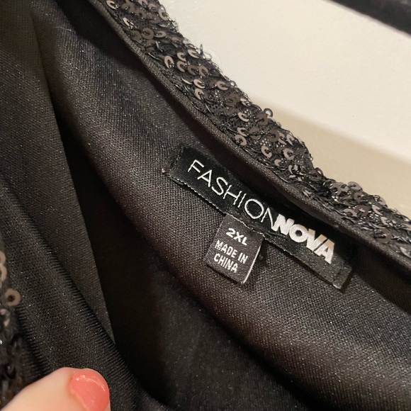 Fashion Nova Sequin Black Maxi Dress - Picture 3 of 4